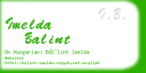 imelda balint business card